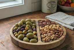 7" Mixed Wood Divided Tray - Image 4